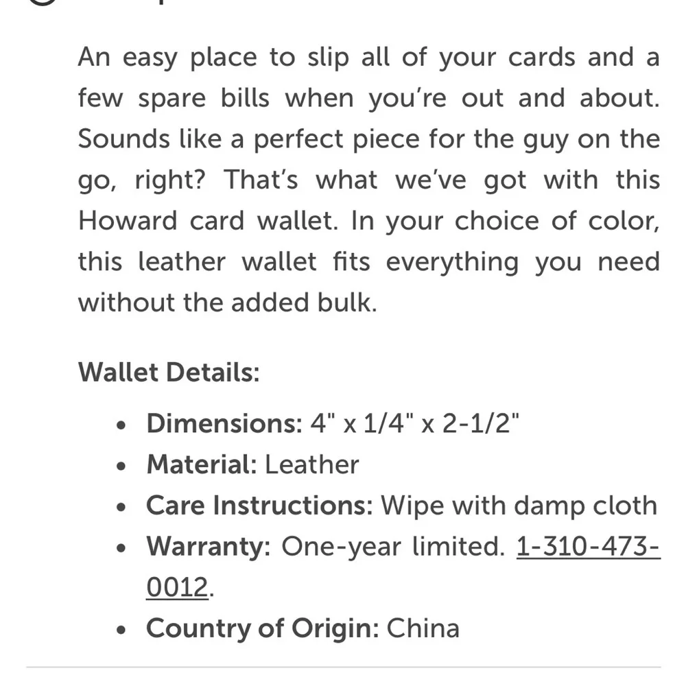 Wolf Howard, leather card, wallet, new with tags, in original gift‎ box, navy